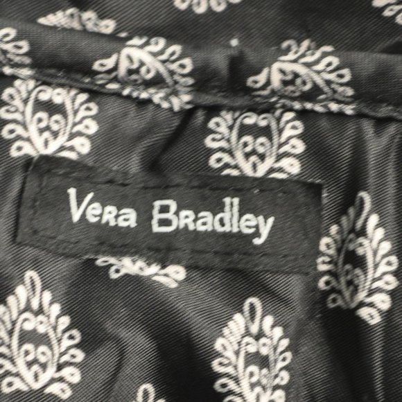 Vera Bradley	snow lotus winter 2017 blue black white floral large bag (21gw) - Picture 7 of 16